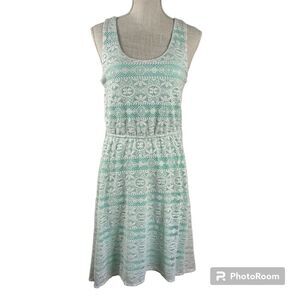 Maurices Mint Green White Lace Overlay Sleeveless Dress Women’s Size Medium